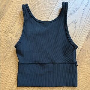 Lululemon Power Pivot Tank Top - Ribbed - Black - Size 0